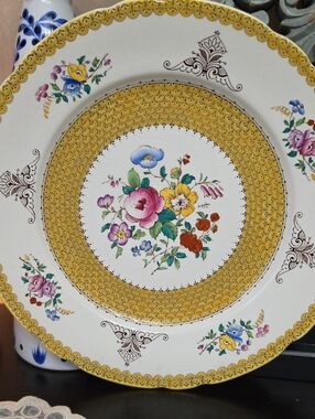 VTG 1940 Royal Cauldon pattern identified as Niagara Yellow. Made In England